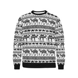Camel polynesian tribal pattern Men's Crew Neck Sweatshirt