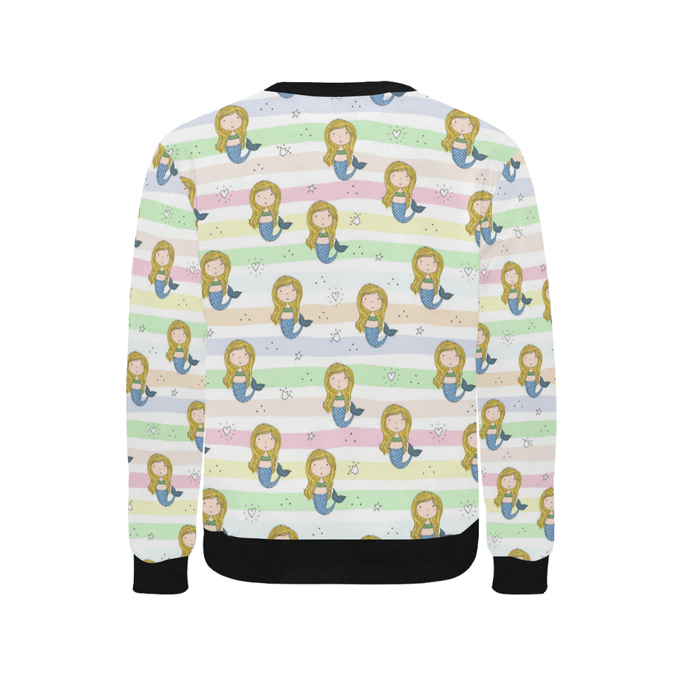 Cute hand drawn mermaid Men's Crew Neck Sweatshirt