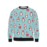 Cute penguin christmas  design pattern Men's Crew Neck Sweatshirt