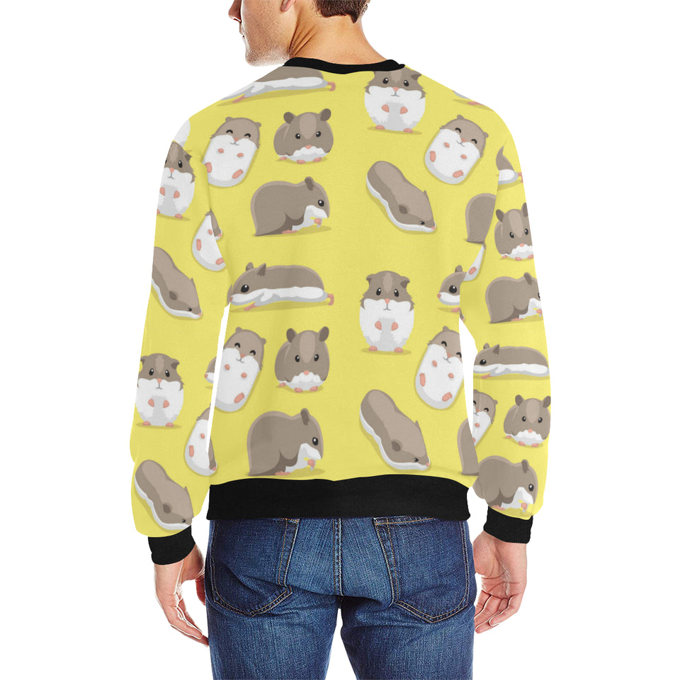 Cute Hamster pattern Men's Crew Neck Sweatshirt