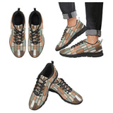 Wood Printed Pattern Print Design 02 Men's Breathable Sneakers ( Model 055)