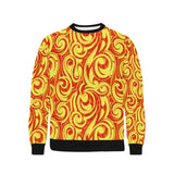 Fire flame design pattern Men's Crew Neck Sweatshirt