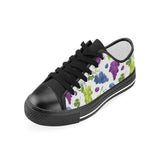 Grape pattern Kids' Boys' Girls' Low Top Canvas Shoes Black
