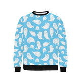 Cute white sea lion seals pattern Men's Crew Neck Sweatshirt