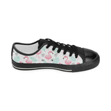 Cute flamingo pattern Kids' Boys' Girls' Low Top Canvas Shoes Black