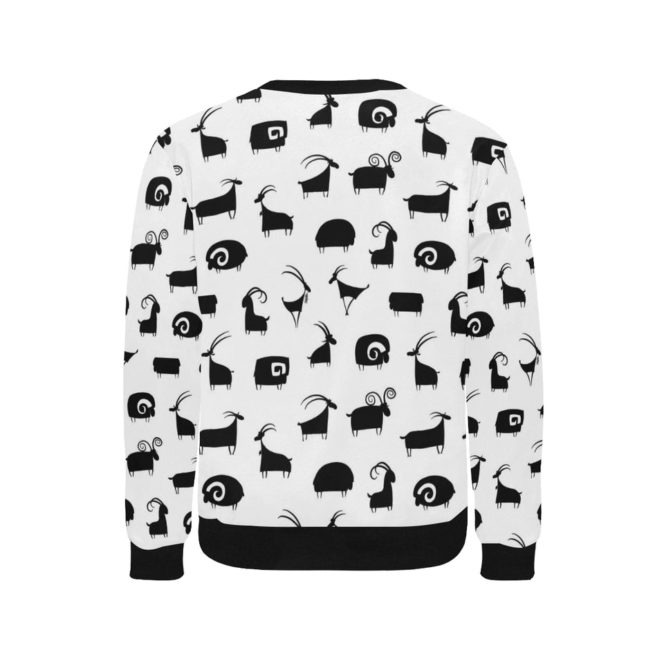 Goat ram pattern Men's Crew Neck Sweatshirt