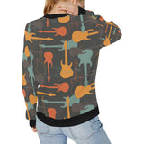 electric guitars pattern Women's Crew Neck Sweatshirt