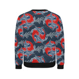 Fancy Carps hand drawn japanese art Men's Crew Neck Sweatshirt