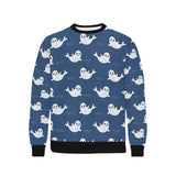 Cute white baby sea lion seal pattern Men's Crew Neck Sweatshirt