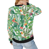 Cactus design pattern copy Women's Crew Neck Sweatshirt