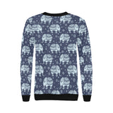 Elephant tribal design pattern Women's Crew Neck Sweatshirt