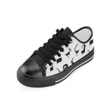 Goat ram pattern Kids' Boys' Girls' Low Top Canvas Shoes Black