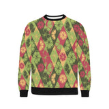 Cool Geometric lime pattern Men's Crew Neck Sweatshirt