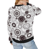 Classic vintage clock pattern Women's Crew Neck Sweatshirt