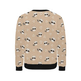 Cute raccoon heart pattern Men's Crew Neck Sweatshirt