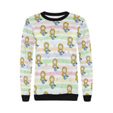 Cute hand drawn mermaid Women's Crew Neck Sweatshirt