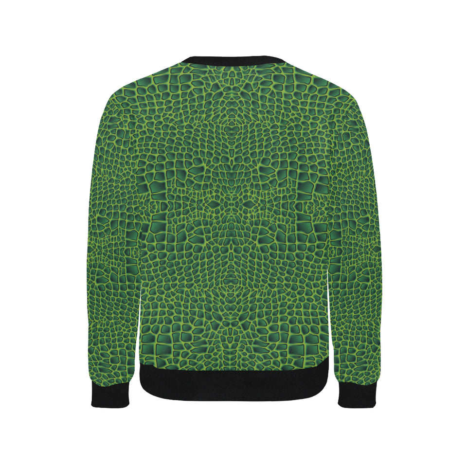 Crocodile Skin Printed Men's Crew Neck Sweatshirt