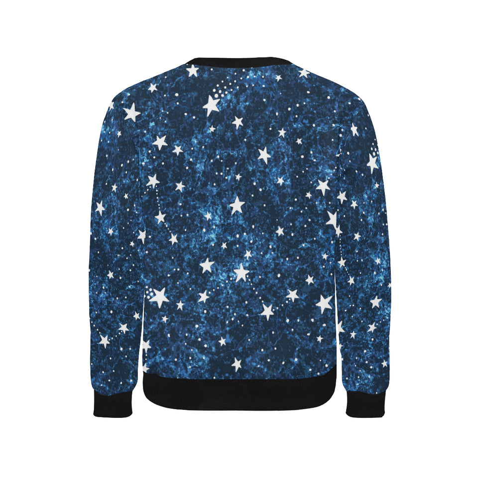 Night sky star pattern Men's Crew Neck Sweatshirt