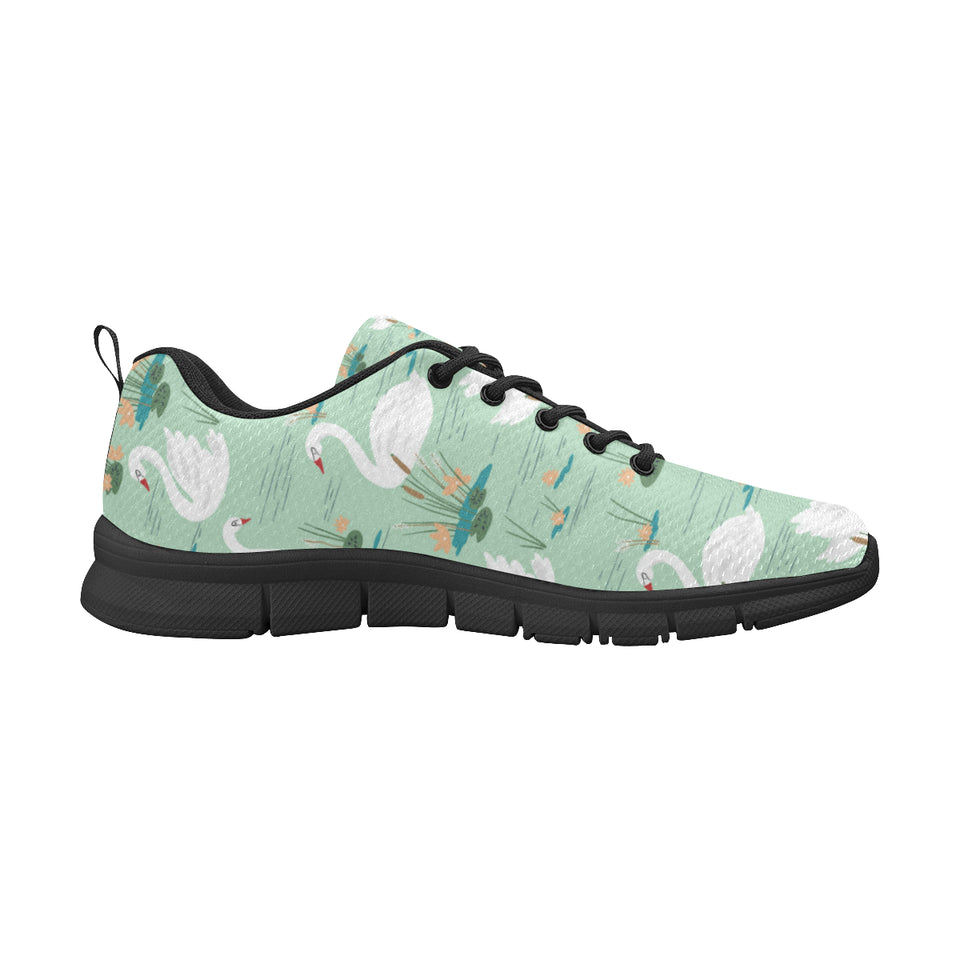 White swan lake pattern Women's Sneaker Shoes