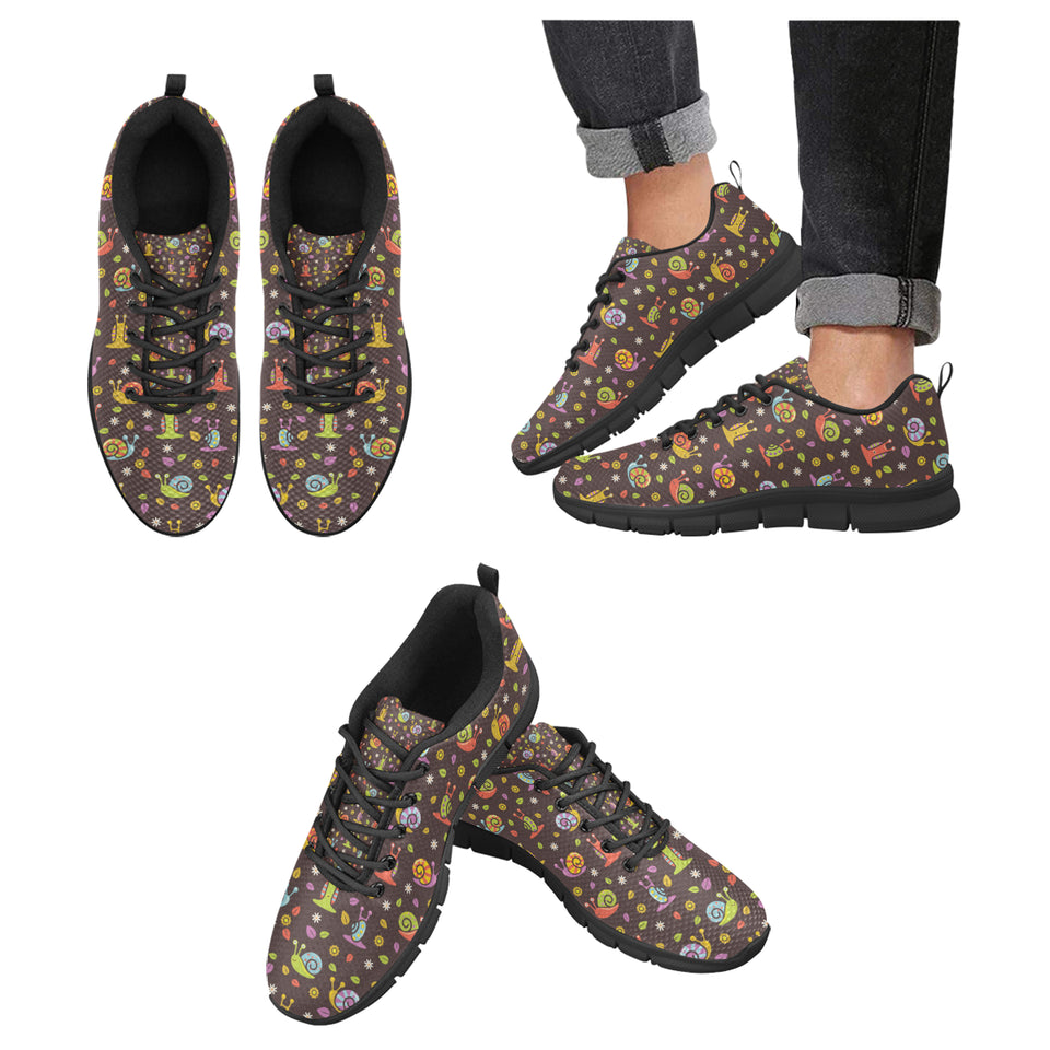 Snail Pattern Print Design 02 Men's Breathable Sneakers ( Model 055)