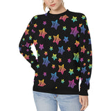 Colorful star pattern Women's Crew Neck Sweatshirt