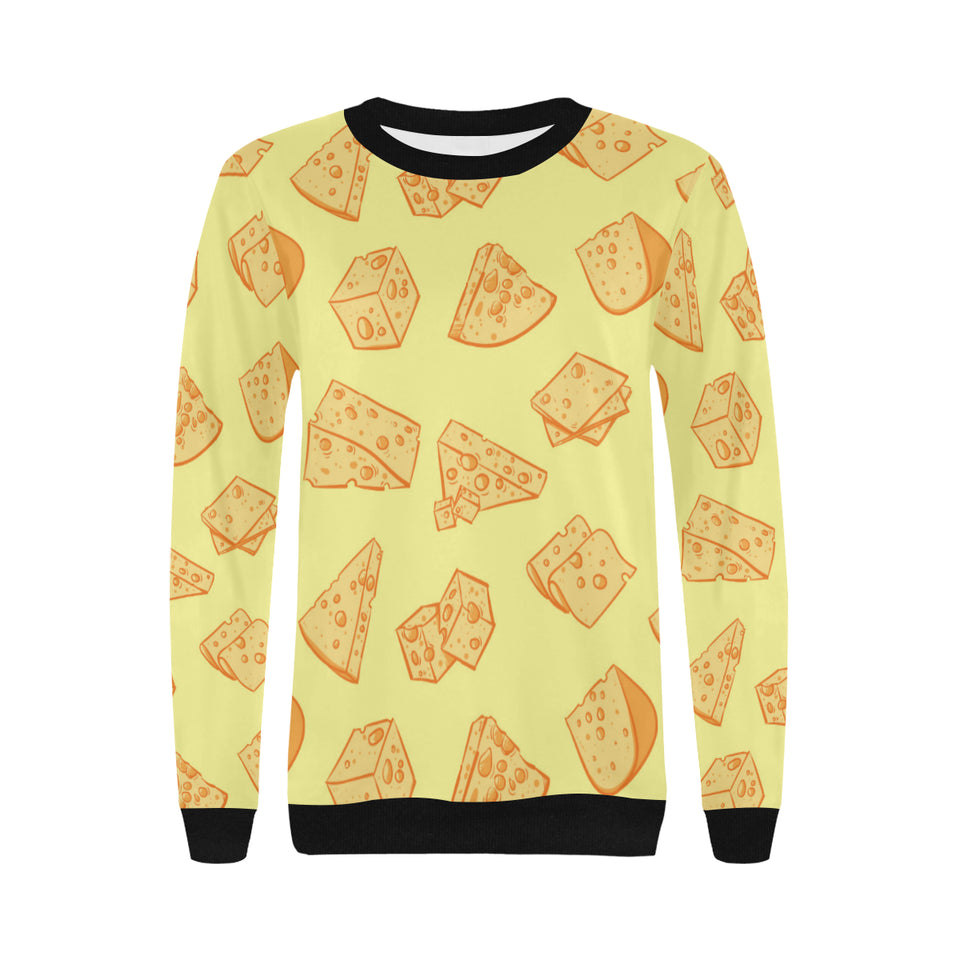 Cheese design pattern Women's Crew Neck Sweatshirt