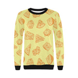 Cheese design pattern Women's Crew Neck Sweatshirt