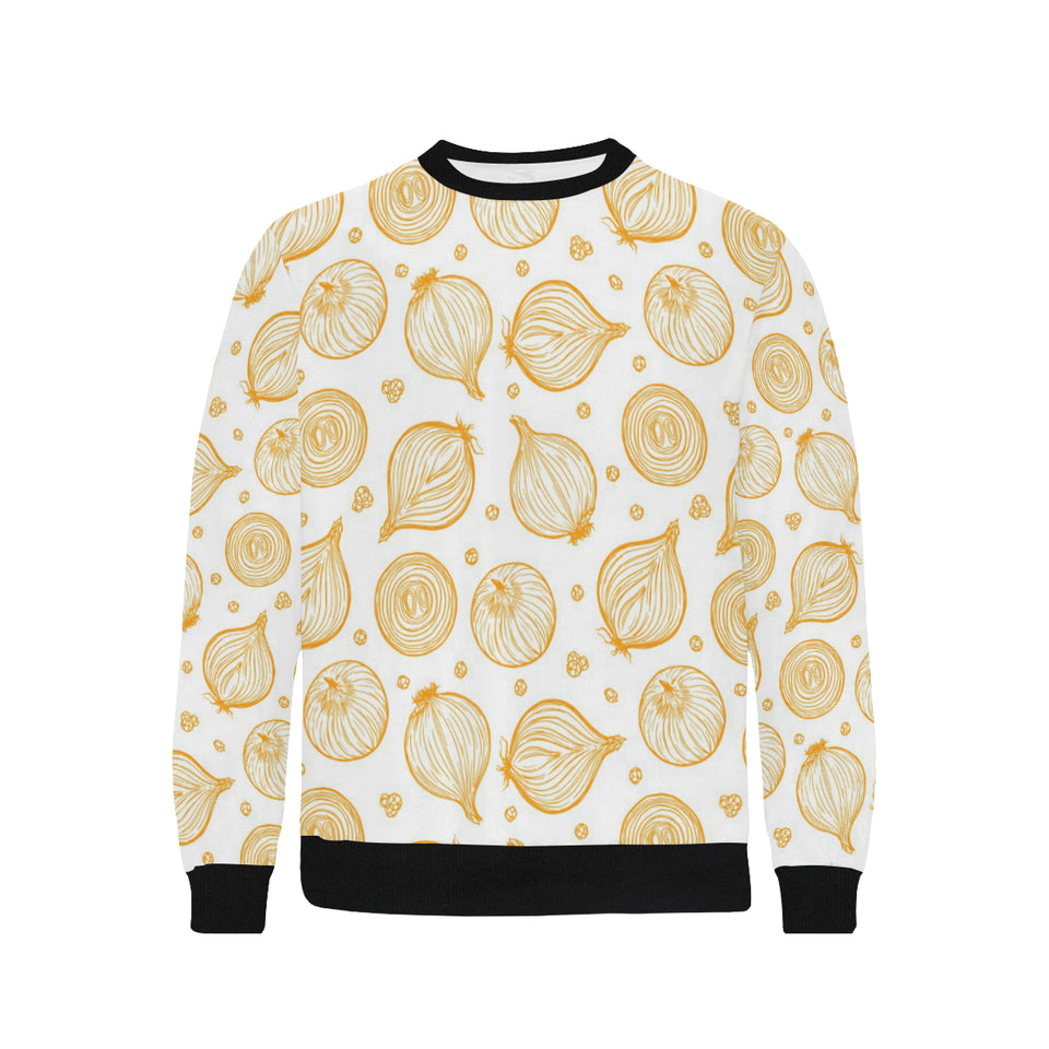 hand drawn onion pattern Men's Crew Neck Sweatshirt