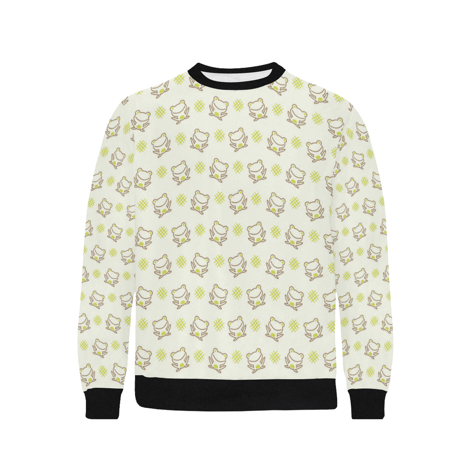 Cute cartoon frog baby pattern Men's Crew Neck Sweatshirt