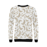 Cool gold moon abstract pattern Women's Crew Neck Sweatshirt