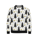 Christmas tree holly snow star pattern Men's Crew Neck Sweatshirt