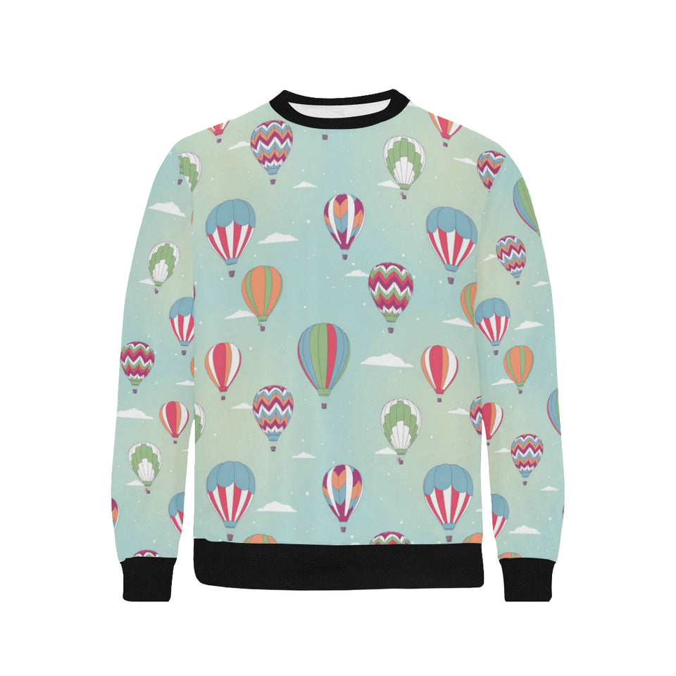 Hot Air Balloon design Pattern Men's Crew Neck Sweatshirt