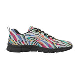 Colorful zebra skin pattern Women's Sneaker Shoes
