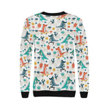 Cute Crocodile Pattern Women's Crew Neck Sweatshirt