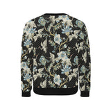 Japanese crane ornament elements Men's Crew Neck Sweatshirt