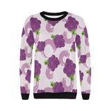 Cute Grape pattern Women's Crew Neck Sweatshirt