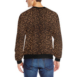 coffee bean pattern Men's Crew Neck Sweatshirt