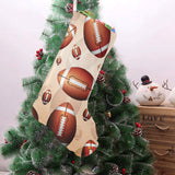 American football ball design pattern Christmas Stocking