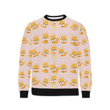Cute shiba inu dog pattern Men's Crew Neck Sweatshirt