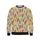 Colorful ice cream pattern Men's Crew Neck Sweatshirt