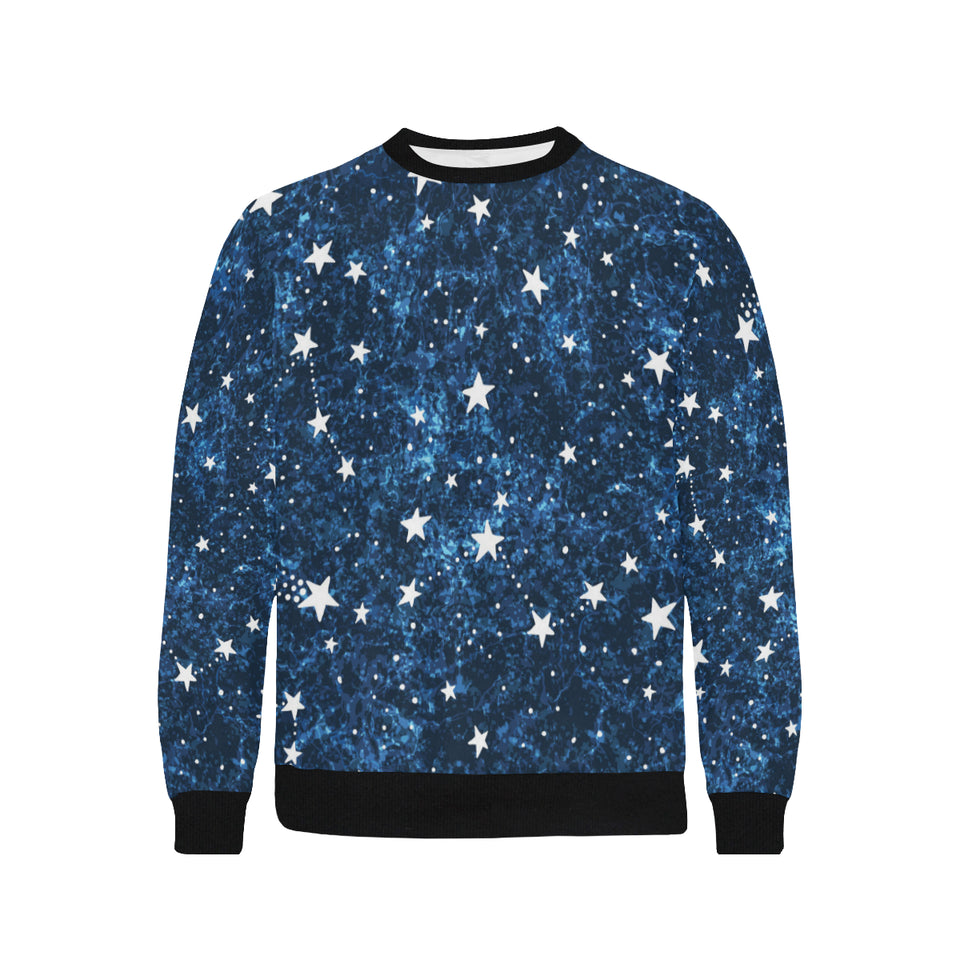 Night sky star pattern Men's Crew Neck Sweatshirt