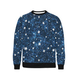 Night sky star pattern Men's Crew Neck Sweatshirt