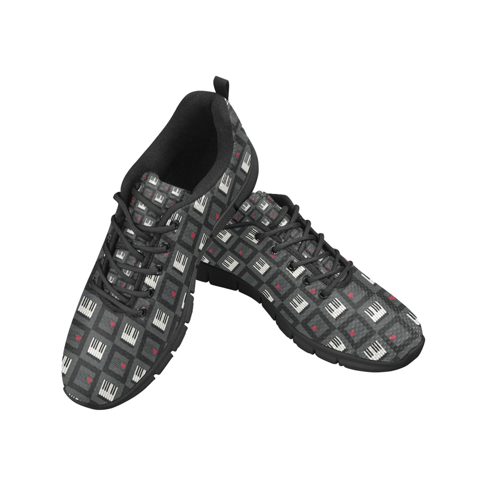 Piano Pattern Print Design 05 Men's Breathable Sneakers ( Model 055)