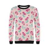 Cute little mermaid pattern Women's Crew Neck Sweatshirt