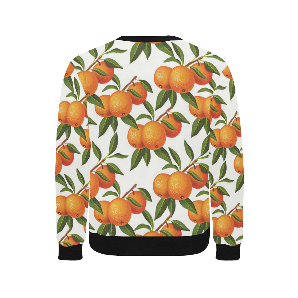 Oranges pattern background Men's Crew Neck Sweatshirt
