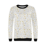 Christmas tree Christmas element Silver gold patte Women's Crew Neck Sweatshirt