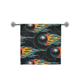 Bowling balls flame pattern Bath Towel