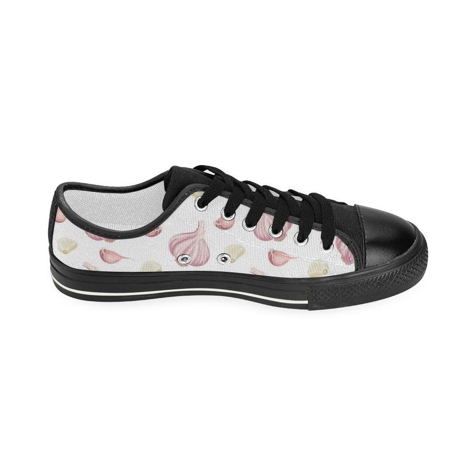 Garlic pattern Kids' Boys' Girls' Low Top Canvas Shoes Black