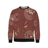 Koi Fish Carp Fish red background Men's Crew Neck Sweatshirt