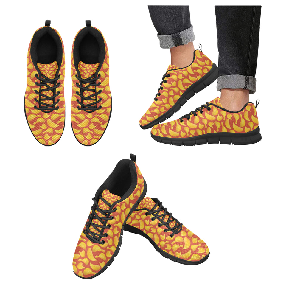Potato Chips Pattern Print Design 05 Men's Breathable Sneakers ( Model 055)